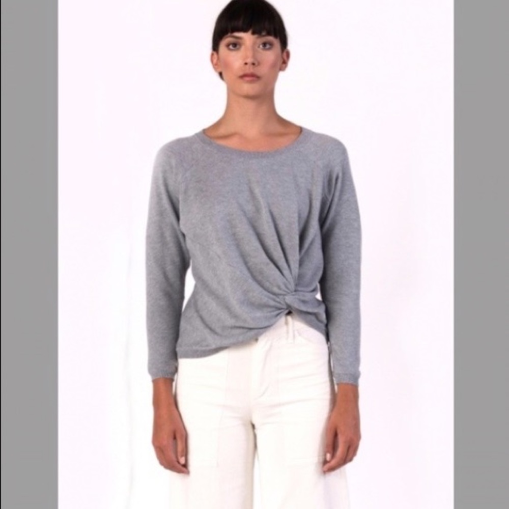 Margaret O’Leary knotted sweatshirt in sterling grey